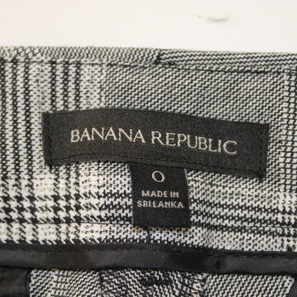 Banana Republic Pleated High Waist Grey Plaid Trousers - Picture 8 of 10